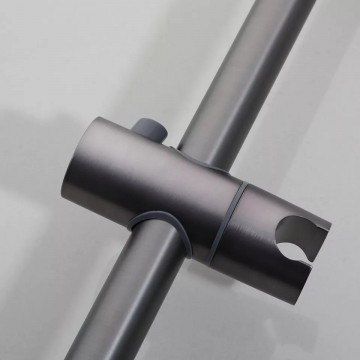 Gun metal handdouchehouder glijstang