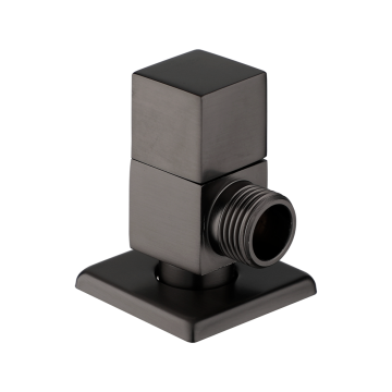 Gun metal hoekstopkraan vierkant model