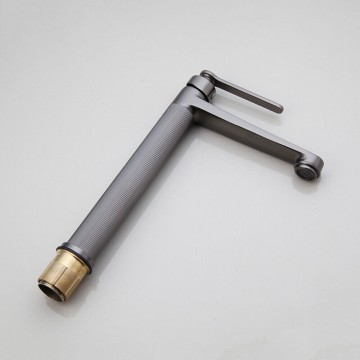 Gun metal hoog model wastafel kraan