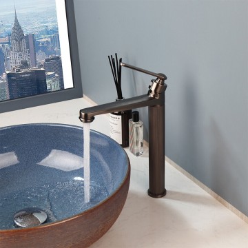 Gun metal hoog model wastafel mengkraan