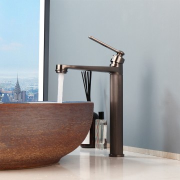 Gun metal hoog model wastafelkraan