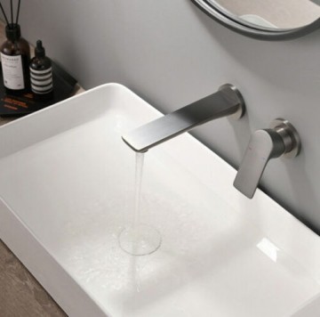 Gun metal inbouw wandkraan