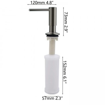 Gun metal inbouw zeeppomp 2