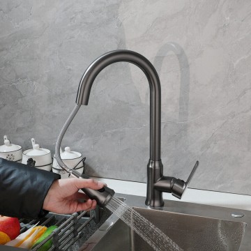 Gun metal keukenkraan 1