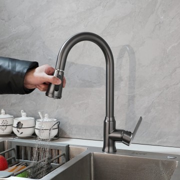 Gun metal keukenkraan modern