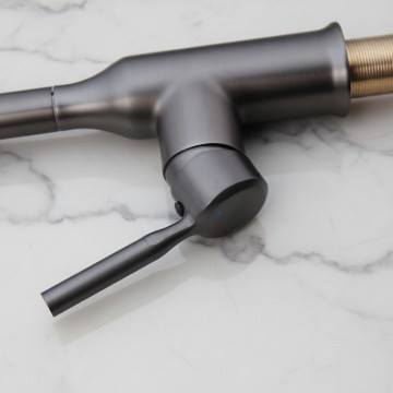 Gun metal keukenkraan uittrekbare sproeikop 6