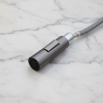 Gun metal keukenkraan uittrekbare sproeikop 8