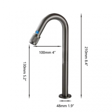 Gun metal koud water fonteinkraan