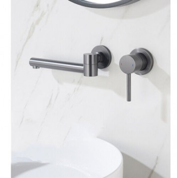 Gun metal muurkraan zwenkbare uitloop