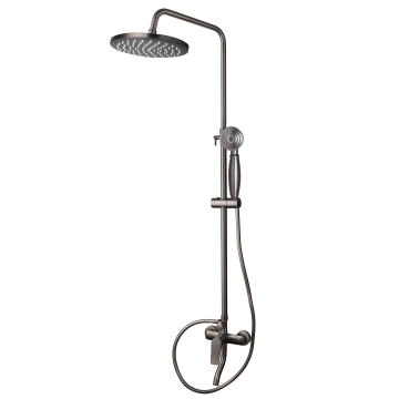 Gun metal opbouw doucheset 1