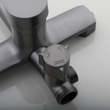 Gun metal opbouw doucheset 10