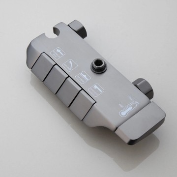 Gun metal opbouw regendouche luxe 4 weg 7