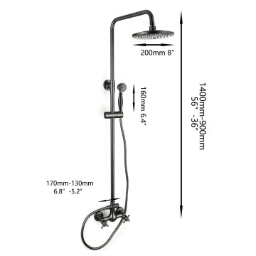 Gun metal regendouche landelijke 3
