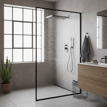 Gun metal stortdouche inbouw regendouche set 3