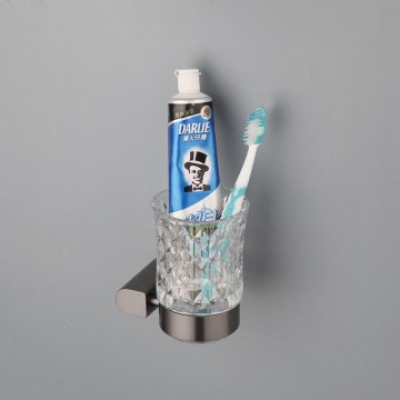 Gun metal tandenborstelhouder muurbevestiging