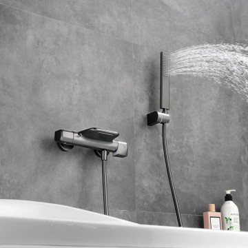 Gun metal thermostatische watervalbadkraan 5