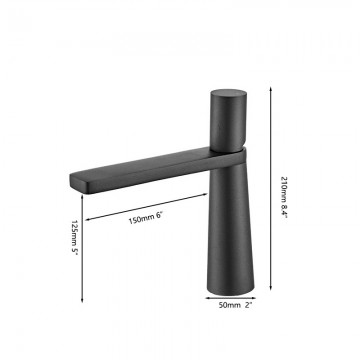 Gun metal wastafelkraan mengkraan 3