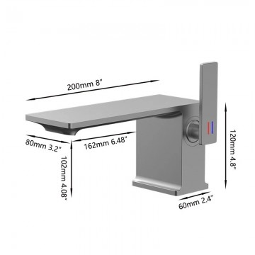 Gun metal wastafelkraan modern 1