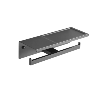 Gun metal wc rolhouder dubbel 1
