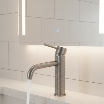 Gunmetalwastfelkraanlaagmodelmoderneuitvoering2