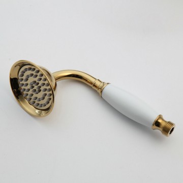 Handdouche goud met abs handvat in het wit