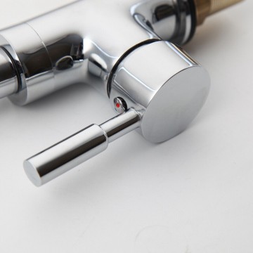 Hendel chroom wastafelkraan draaibaar