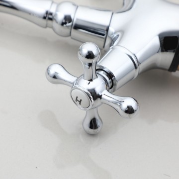 Hendel chroom wastafelkraan