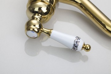 Hendel goudkleurige wastafelkraan 0