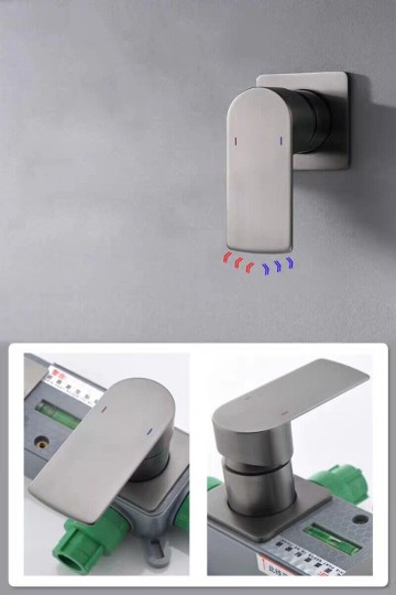 Hendel gun metal inbouwkraan met draaibare uitloop