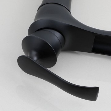 Hendel zwarte wastafelkraan