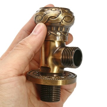 Hoek stop kraan nostalgisch brons