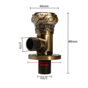 Hoekstop kraan brons 0