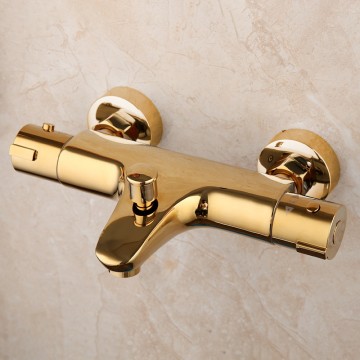 Badkraan thermostatisch goudkleurig