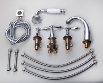 5-delige sierlijke chrome badkraan designkraan