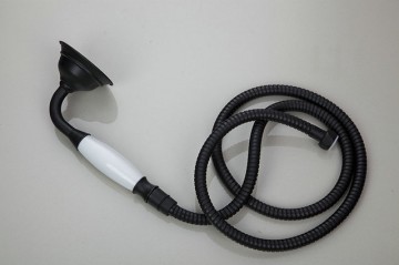 Nostalgische Oil bronzen / zwarte badkraan muurbevestiging inclusief handdouche