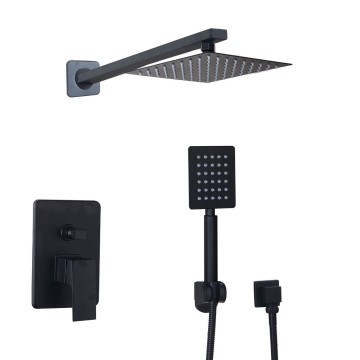 Inbouw douche mat zwart