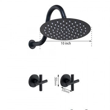 Inbouw douche zwart 1