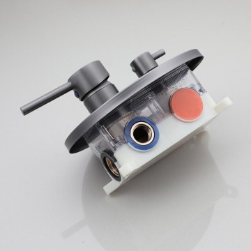 Inbouw gun metal inbouwdouche