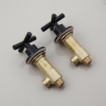 Inbouw hendels zwarte kraan