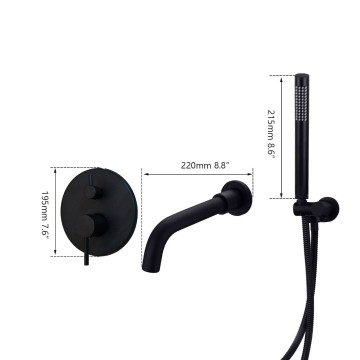 Inbouw kraan zwart 1