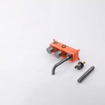 Inbouw muurkraan bad gun metal