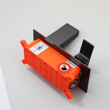 Inbouw unit gun metal watervalkraan