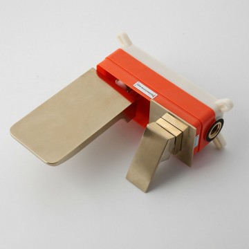 Inbouwkraan met inbouwbox mat goud