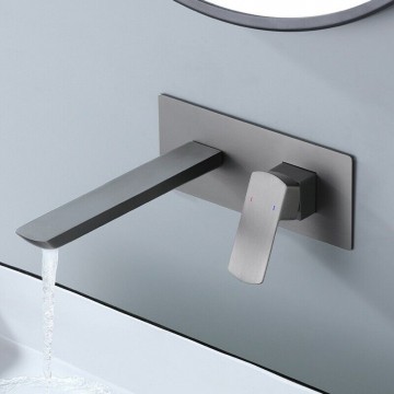 Industriele luxe inbouw gun metal badkraan