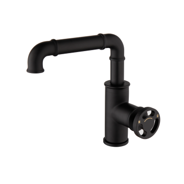 Industriele zwarte mengkraan wastafelkraan