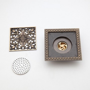 Inhoud bronskleurige doucheput badkamer