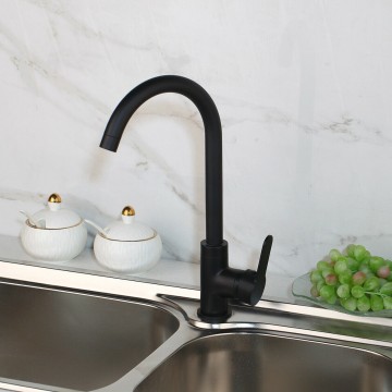 Keukenkraan zwart draaibaar