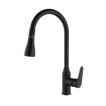 Keukenkraan zwart uittrekbaar