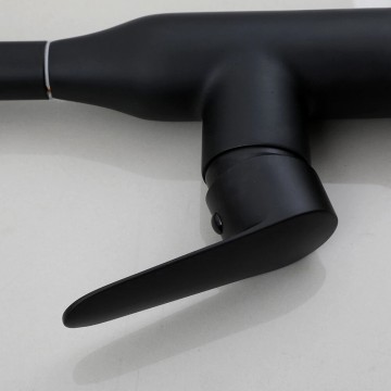 Keukenkraan zwart uittrekbaar 4