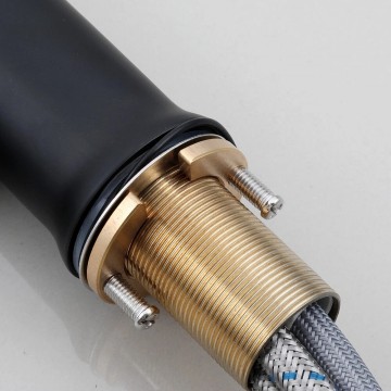 Keukenkraan zwart uittrekbaar 5